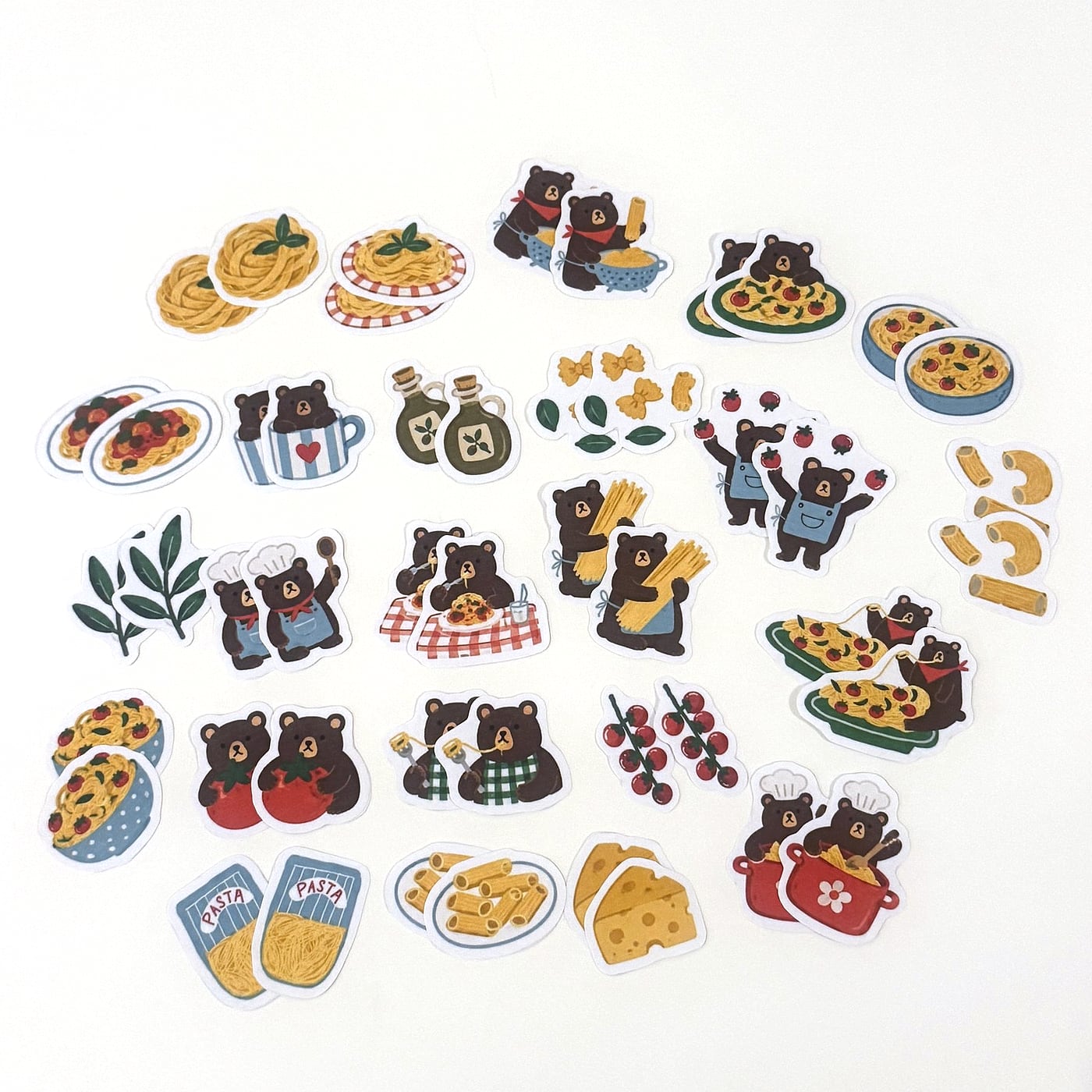 Brown Pasta Bear sticker pack