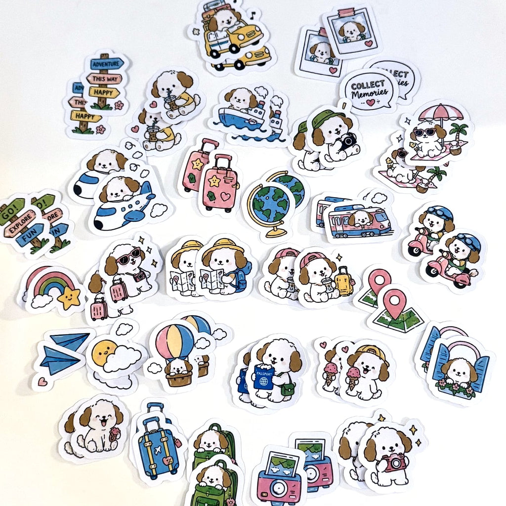 Davey the Dog Goes Travelling sticker pack