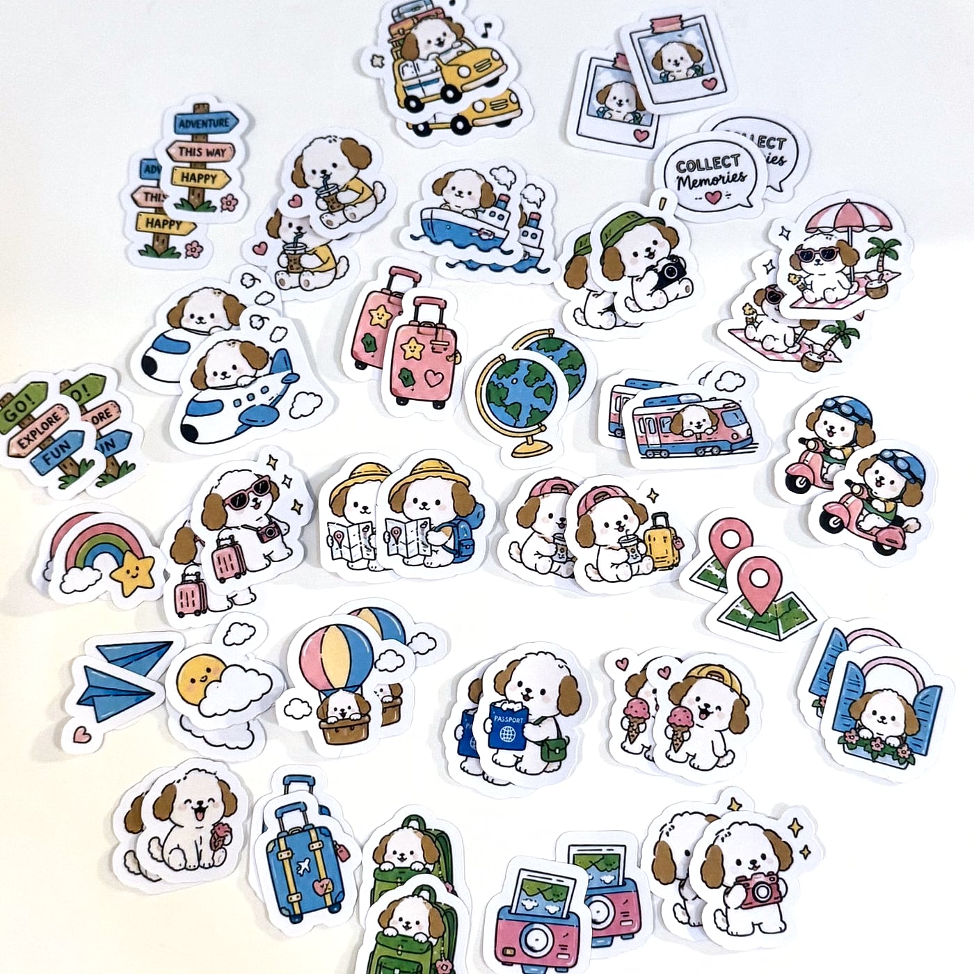 Davey the Dog Goes Travelling sticker pack
