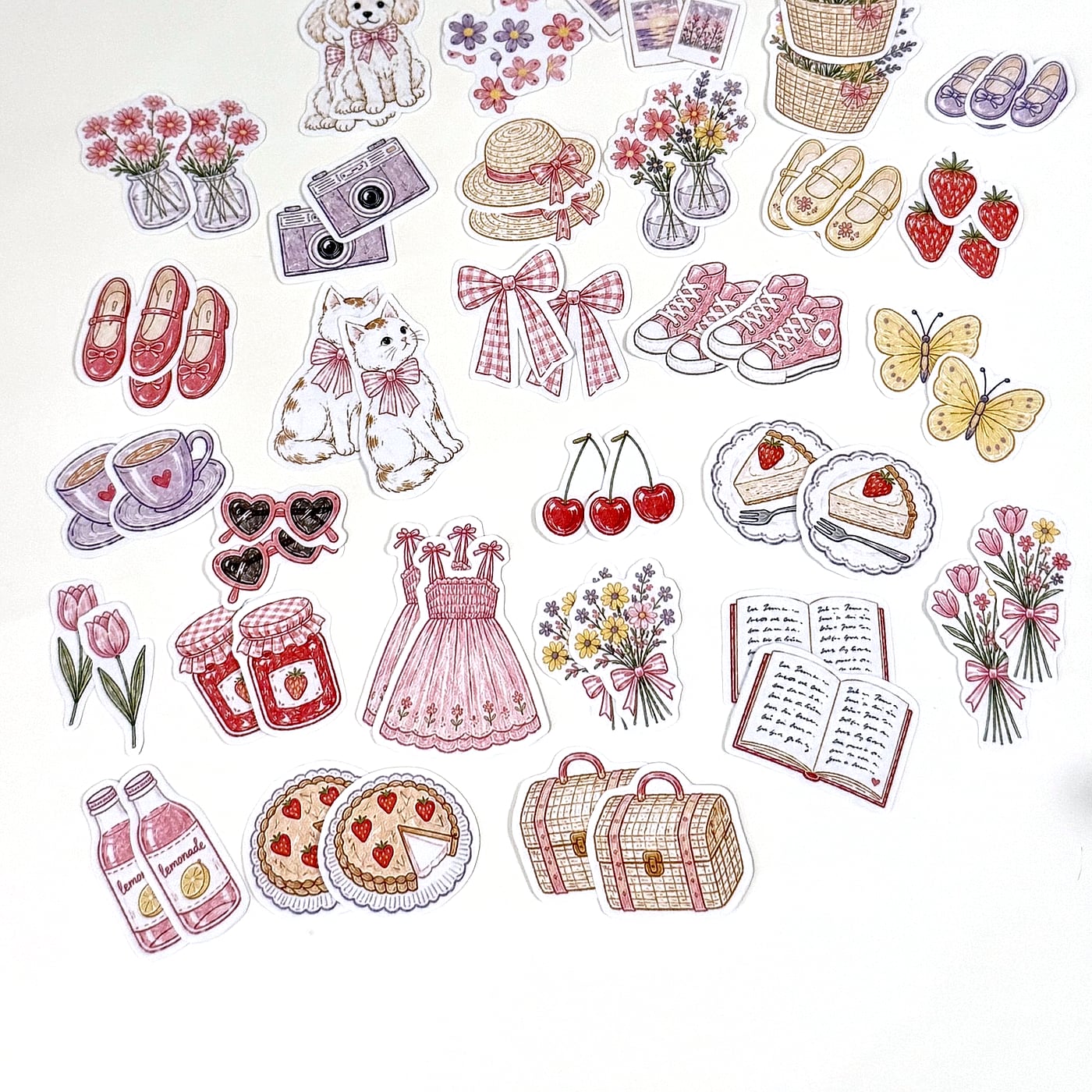 Pink Summer Picnic sticker pack