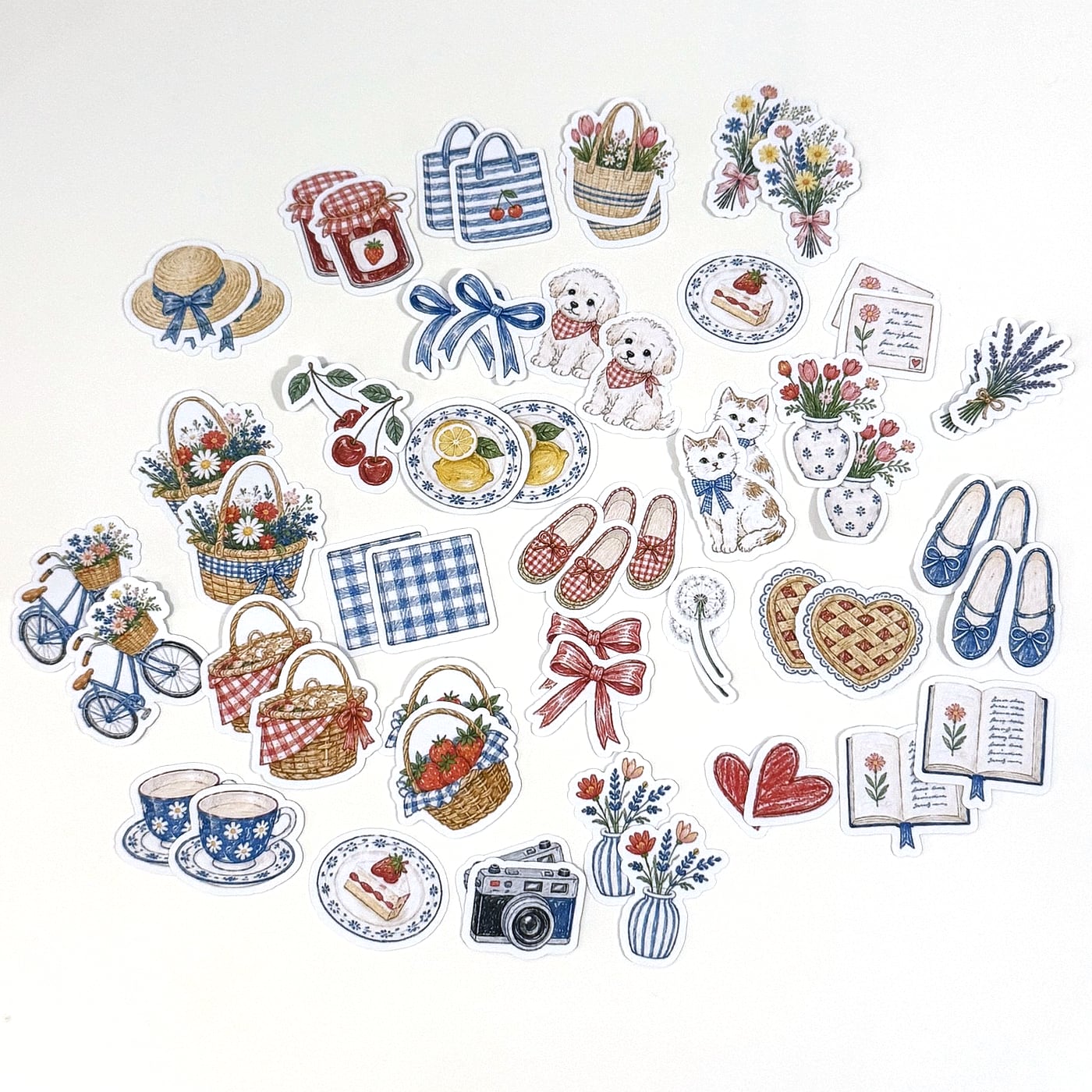 Blue Summer Picnic sticker pack