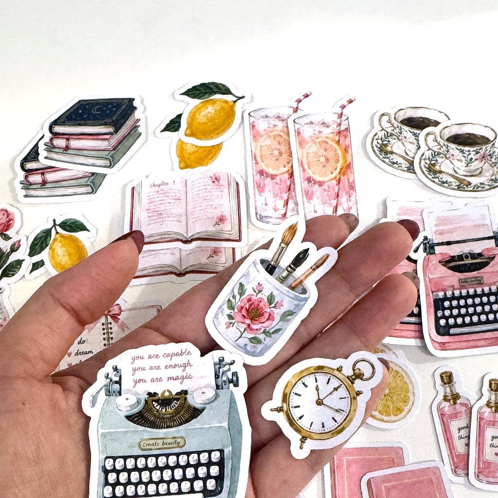 Tea & Typewriter sticker pack, photo 2