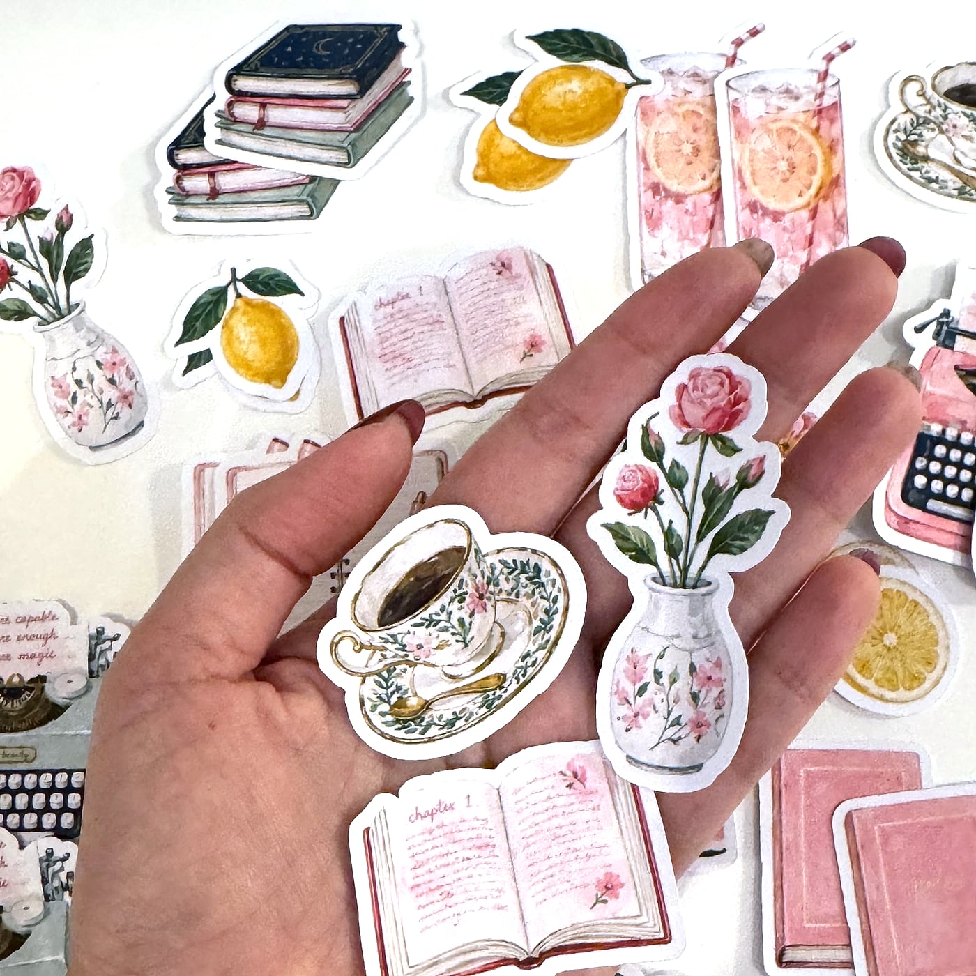 Tea & Typewriter sticker pack, photo 3
