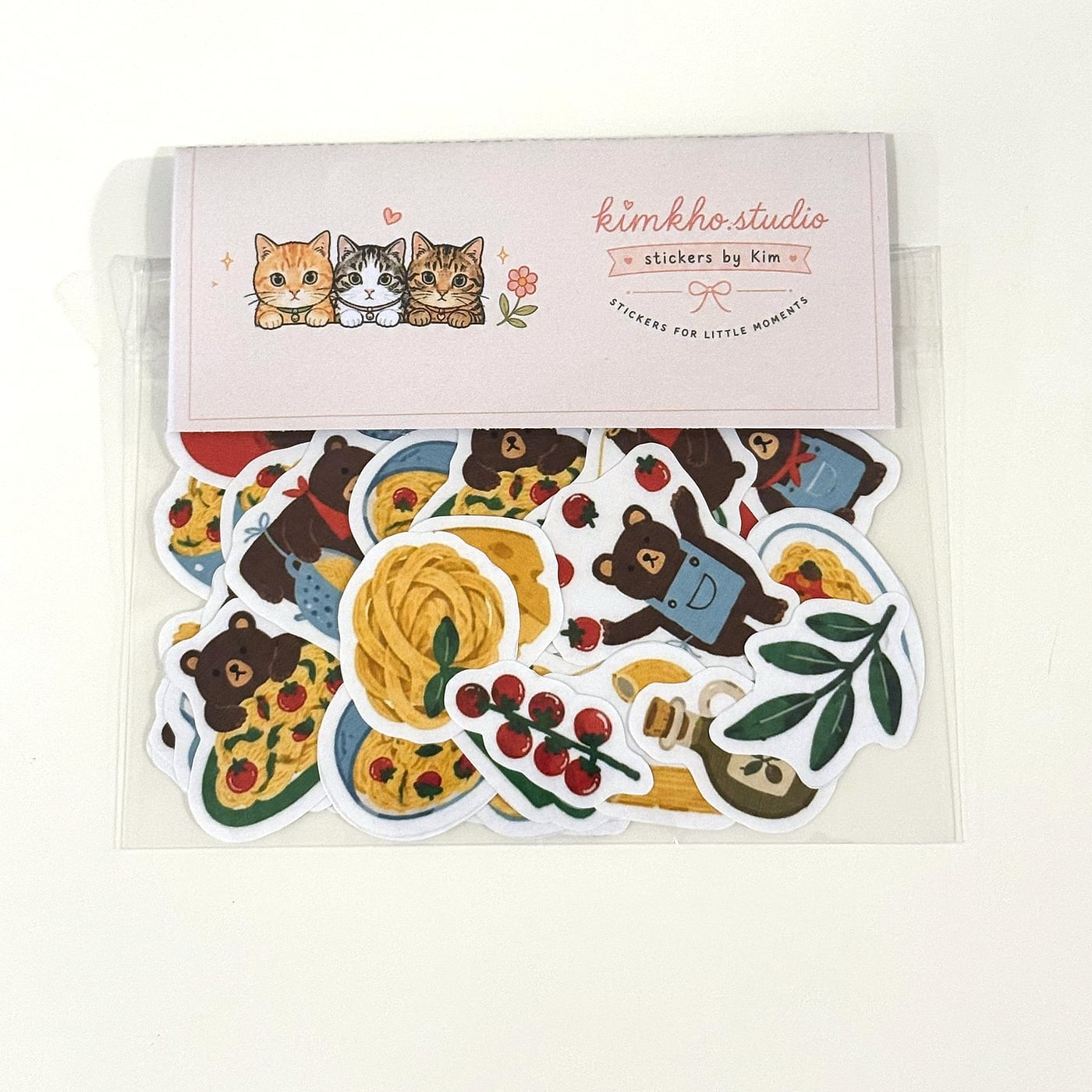Brown Pasta Bear sticker pack, photo 4
